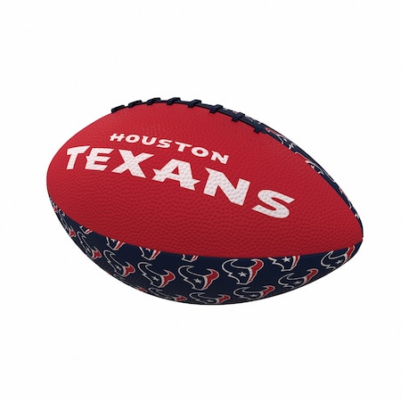 Logo Brands Houston Texans Repeating Mini-Size Rubber Football 613-93MR-3